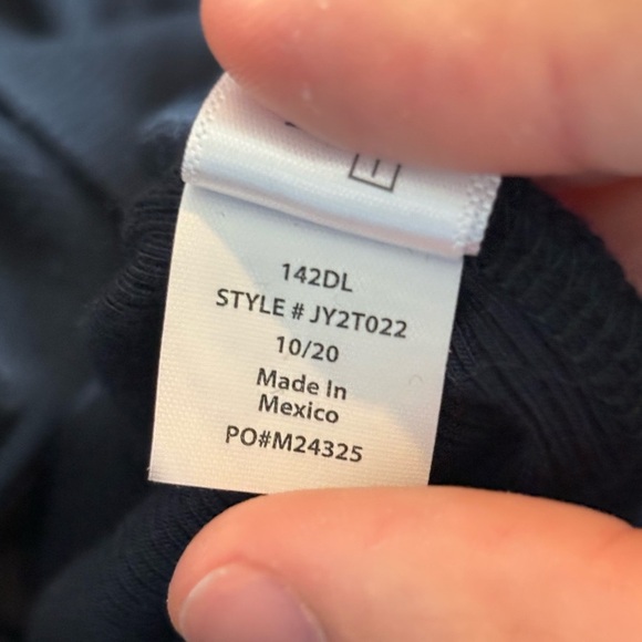 Three Dots Blue Cowl Neck Long Sleeve Stretch Ribbed Blouse Top Size Xs X-small - Picture 14 of 15